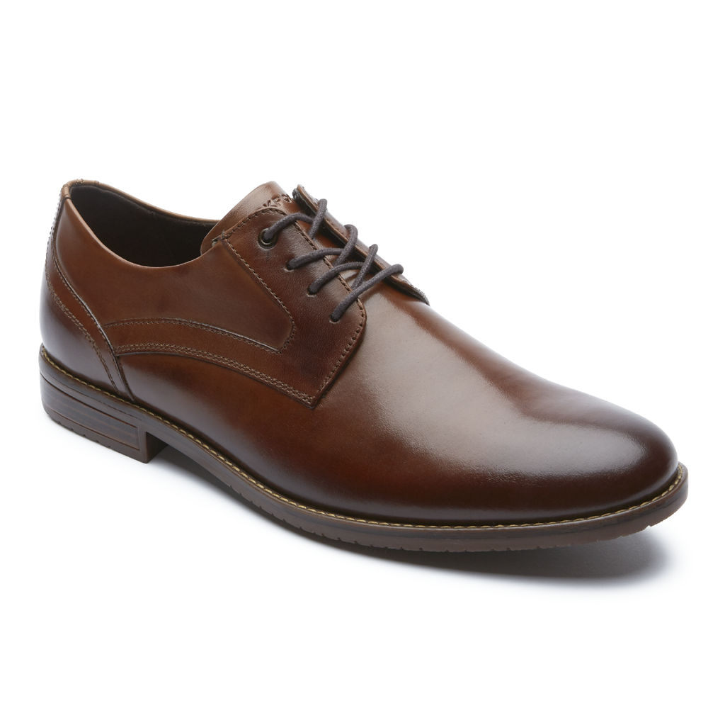 Rockport Mens Oxfords Brown - Style Purpose 3 Plain Toe - UK 846-TNEUSJ